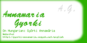 annamaria gyorki business card